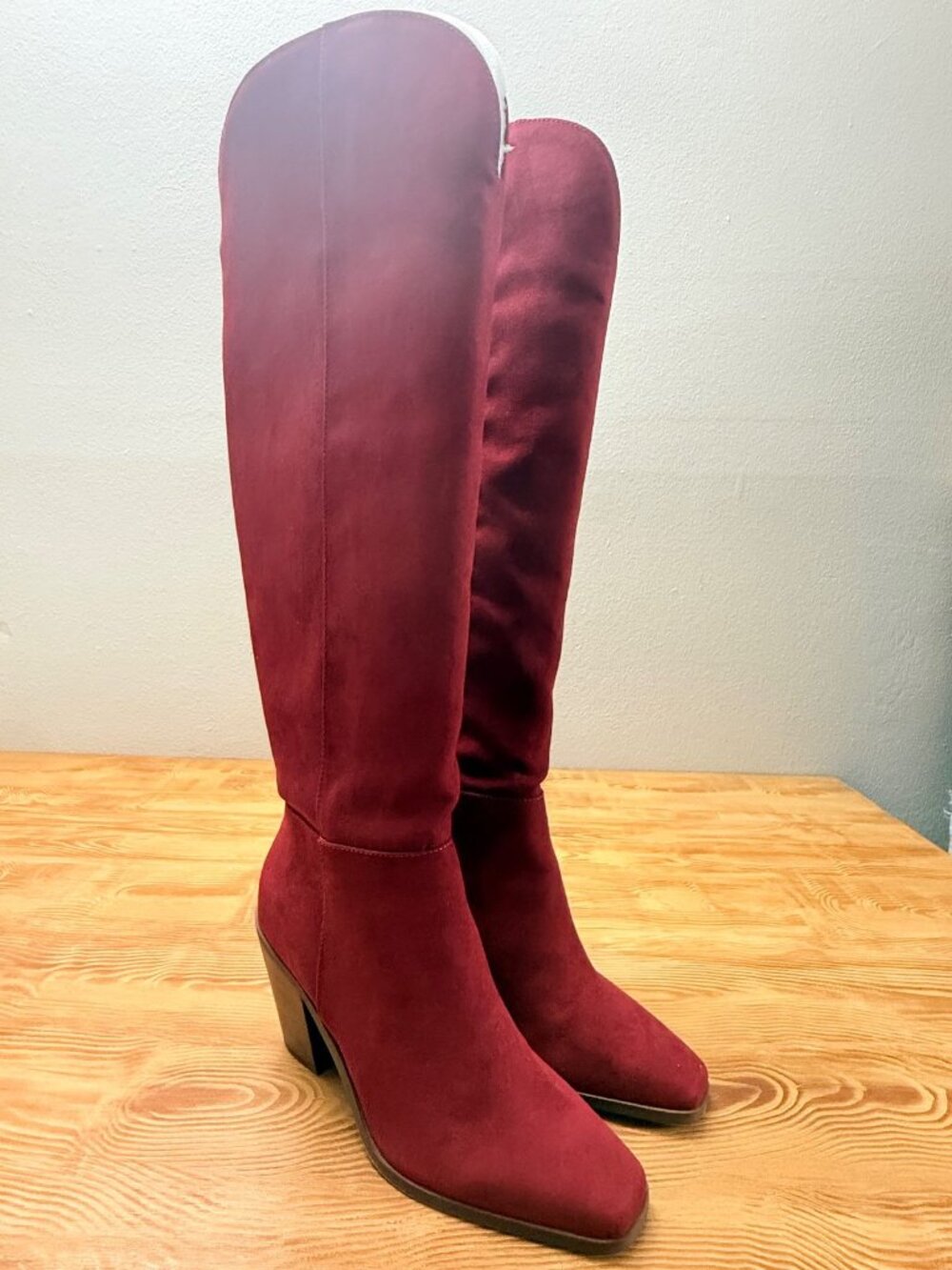 Jessica Simpson Ravyn Over-the-Knee Boot – Burgundy, Size 10 - 920